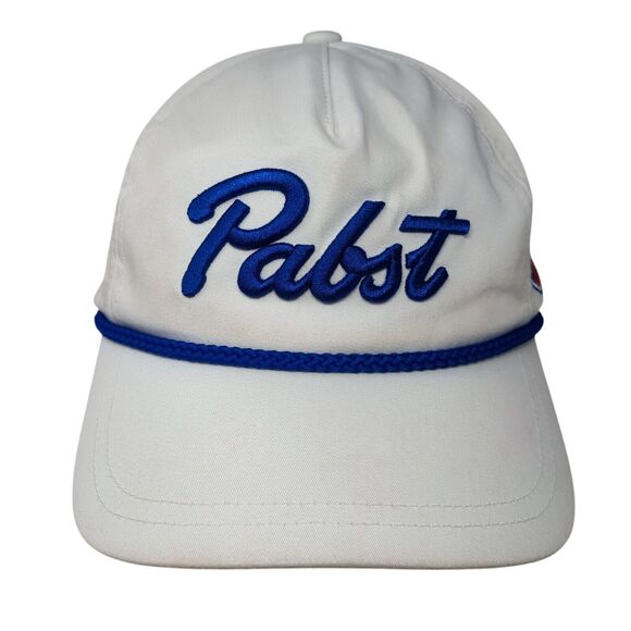 Pabst Snapback Rope Hat White One Size Adjustable American Needle - Picture 1 of 9